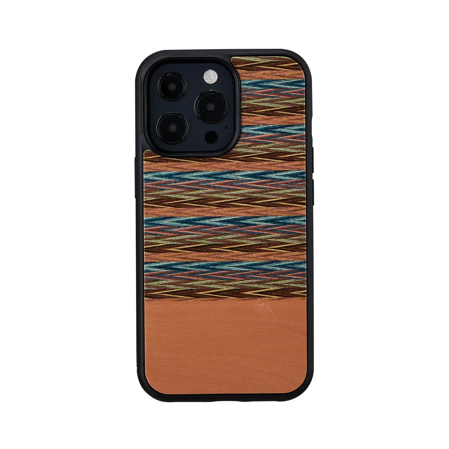 Man & Wood Series Cover For iPhone 13 Pro - Browny Check - Tashqila Man & Wood Series Cover For iPhone 13 Pro - Browny Check - Tashqila